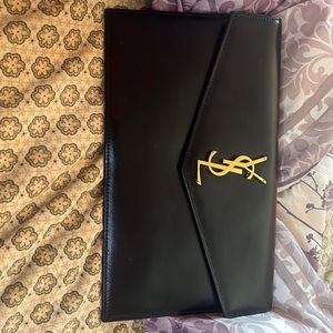 Black ysl clutch